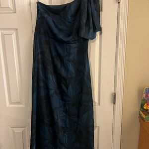 Sachin + Babi Blue Off shoulder/ one shoulder Dress